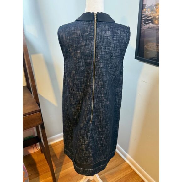 Karl Lagerfeld Paris Tweed Bow Collar Shift Dress 10 Twee Preppy Old Money - Picture 5 of 8